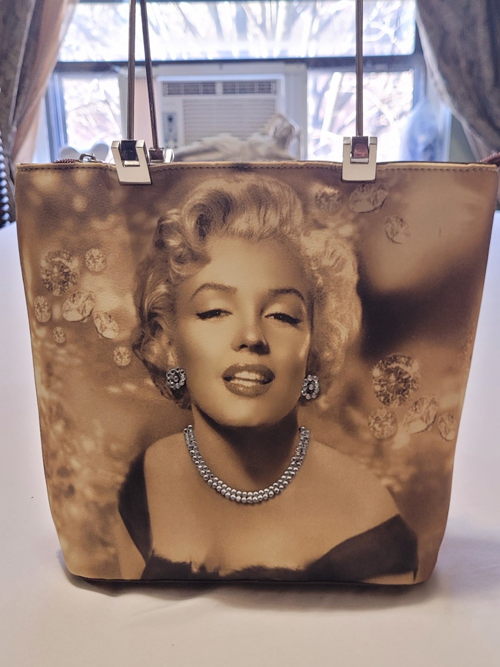 Gold Marilyn Print Tote Bag - Fashion Handbag